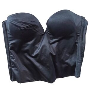 Wonderbra Black Longline Strapless Bra Sweetheart Underwire 34B